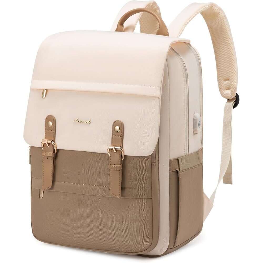 ✨Men's Brown Laptop Backpack Travel Purse Large Computer Backpack Fashion Bag